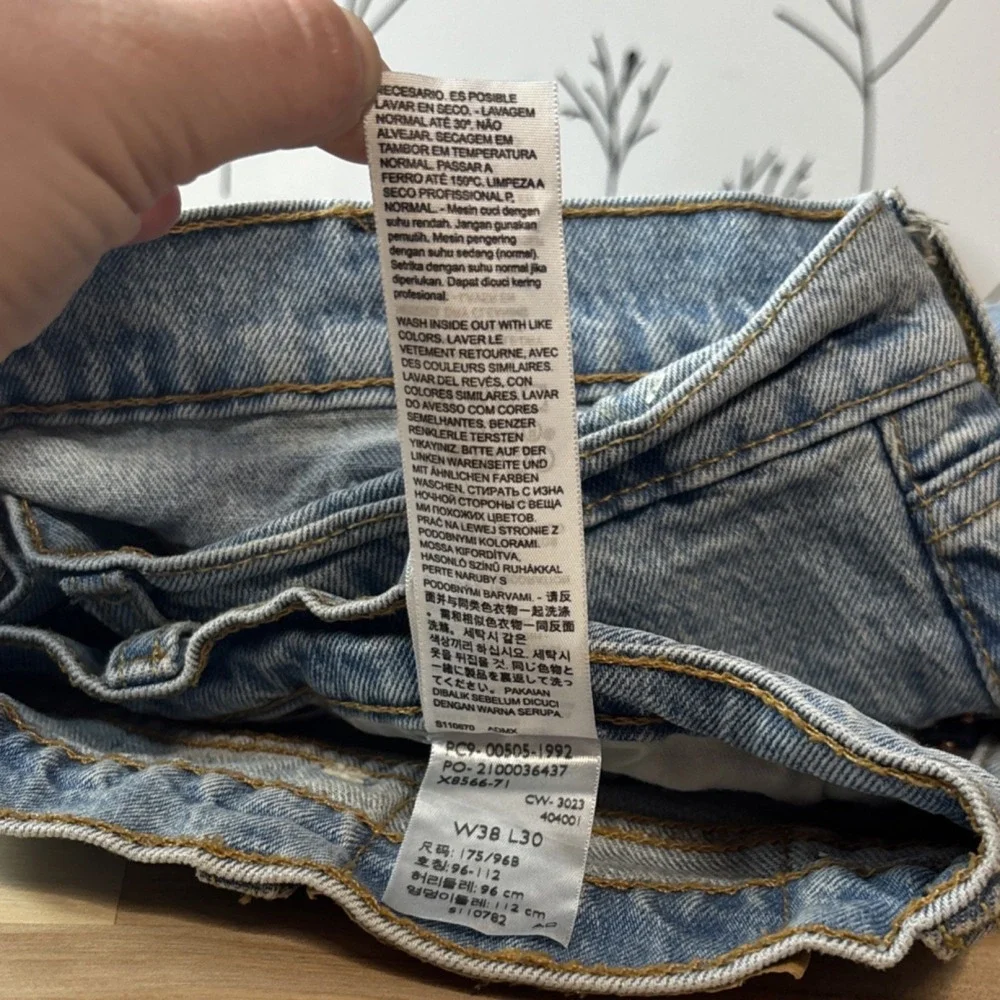 Men's Levi's Light Blue Denim 38x30 Straight Regular Fit 500 Series